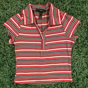 Forever 21 Collared Crop Top